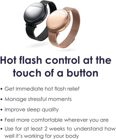 Embr Wave 2 Menopause Relief Accessory Kit - Black Thermal Wristband for Hot Flashes with Vegan Leather Strap - Buy Online on GoSupps.com