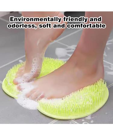 EulaPgoe Shower Scrubber & Foot Scrubber with Non-Slip Suction Cups - Back Cleaner Massage Mat & Hooks for Ultimate Shower Clean - Buy Online on GoSupps.com