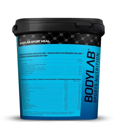 BODYLAB24 Sport Meal - Banana Flavor 2000g | 30g Protein & 40g Carbs | Gluten-Free Oatmeal Meal Replacement Shake - Buy Online on GoSupps.com