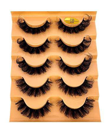 HBZGTLAD Cat Eye Eyelashes - 3D Natural False Lashes D Curl Fluffy & Soft 5 Pairs Manga Lashes for Wispy Eyelash Extension Makeup - Buy Online on GoSupps.com