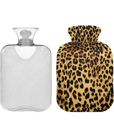 Buy 2L Brown Leopard Hot Water Bottle with Cover - Pain Relief & Sports Injury Heating Bag - International Shipping Available - Buy Online on GoSupps.com