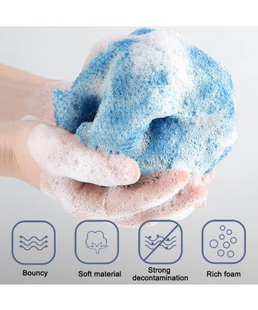 DanziX Exfoliating Net Sponge Set for Daily Back Body Scrub - 4 Pcs Shower Scrubber in Black Blue - Buy Online on GoSupps.com