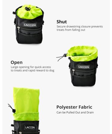 LACCEN Dog Training Treat Pouch with Poop Bag, Collapsible Bowl & Clicker - Adjustable Waistband for Women Men - Black - Buy Online on GoSupps.com