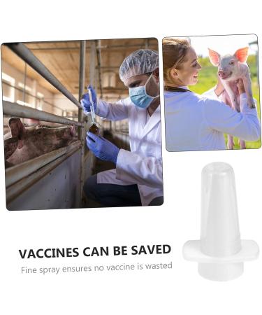 Lurrose 10pcs Veterinary Nasal Dropper Makeup Kit for Pigs - Nozzle Sprayers for Medicine Atomization - White - Buy Online on GoSupps.com