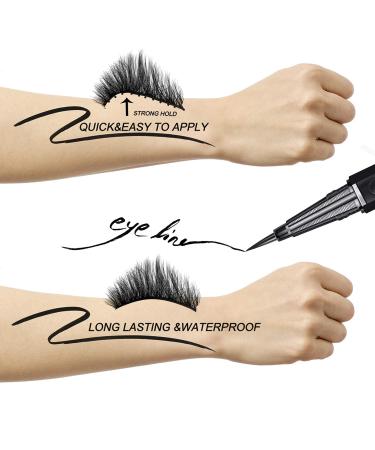 2021 Upgraded Self-adhesive Eyeliner Glue Pen 2 in 1 - Diamond Bling Glitter Liquid Eyeliner for Eye Makeup - No Glue, Non Magnetic - Perfect for Normal False Eyelashes - Buy Online on GoSupps.com