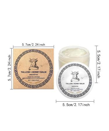Pricyru 2025 New Tallow Honey Balm Grass Fed & Finished with Vitamins Beef Tallow for Skin Deeply Moisturizing for Face and Body 3.53oz - Buy Online on GoSupps.com