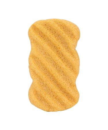 Eco-Friendly Facial Sponge | Plant Fiber Cleansing Puff for Beauty & Bath | Long Waves Ginger Pattern - Buy Online on GoSupps.com