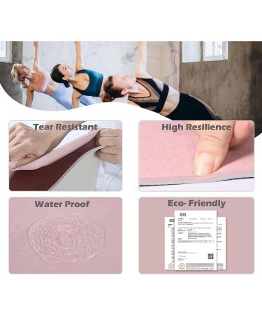 UMINEUX 1/3'' Extra Thick Non Slip Yoga Mat for Women - Eco Friendly TPE Fitness Mat - 72 x 24 - Parfait Pink & Gray - Buy Online on GoSupps.com