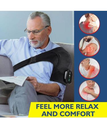 AFDEAL Cordless Heated Shoulder Brace with Vibration and 3 Temperature Settings - Black - Buy Online on GoSupps.com