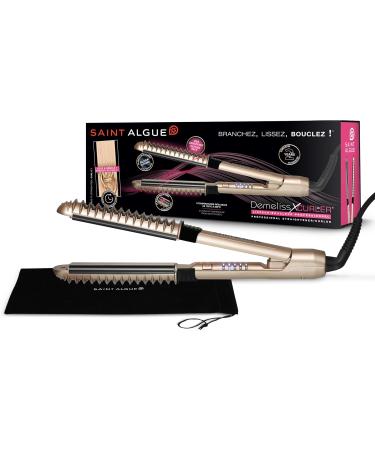 Demeliss XCurler 2-in-1 Professional Hair Smoothing & Curling Iron | Ceramic Plates 5 Temp Settings Long-Lasting Curls for All Hair Types - Buy Online on GoSupps.com