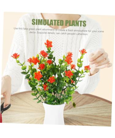 TOPBATHY 12 Pcs Simulation Camellia Eucalyptus Garland Vines Decor Office Decor Artificial Branches Faux Plants Indoor Artificial Flower Bouquet Vine Decor Artificial Leaf Household Plastic Orangex2pcs 13x13x30cmx2pcs - Buy Online on GoSupps.com