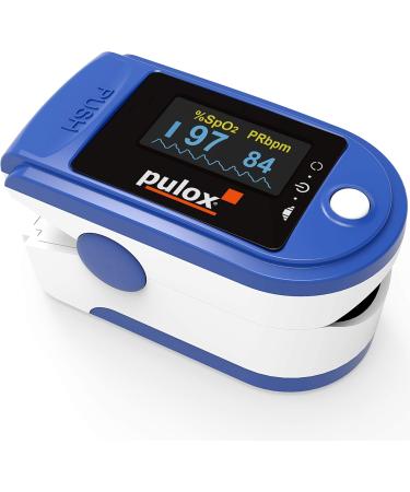 Buy Pulse Oximeter Pulox PO-200 Solo Blue & Digital Thermometer Fast International Shipping - Buy Online on GoSupps.com