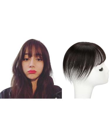 Women's toupet with pony real hair smooth hair handmade natural hair with clip 7 x 10 cm 15 cm dark brown 7x10 15cm dark brown