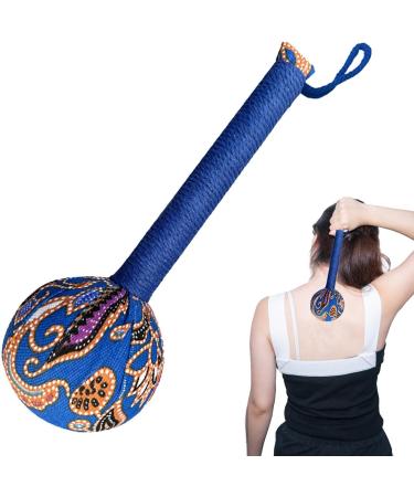 Massage Hammer Tool | Back & Body Pain Relief | Manual Wormwood Hand Massager - 26cm Blue - Buy Online on GoSupps.com