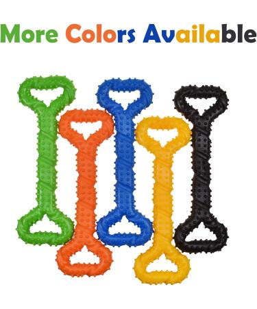 Atopo Robust Dog Toy - 13-Inch Bones Shaped Hard Rubber for Large & Small Dogs - Interactive Teeth Cleaning & Gum Massaging Toy - Orange - Buy Online on GoSupps.com