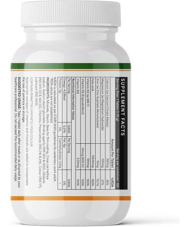 INLIFE Calcium Magnesium Zinc Vitamin D K2 Folic Acid & B12 Vegetarian Tablets Bone & Joint Support Supplement | Calcium Supplement for Women Men - 120 Tablets (Pack of 1) - Buy Online on GoSupps.com