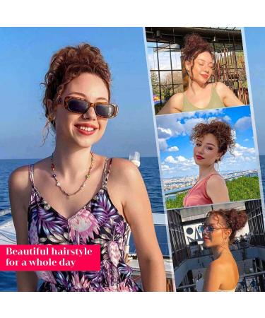 MS TAJ Ponytail Extension Curly drawstring Ponytail Extension 8" Copper Brown Ponytail for Black Women Natural Soft Curly Clip in Hair Extensions Ponytail Synthetic Hairpiece Thick for Daily Party 8 Inch Copper Brown - Buy Online on GoSupps.com