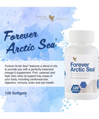 Forever Arctic-Sea Super Omega-3 120 Softgels - Fish & Calamari Oils with Olive Oil - Buy Online on GoSupps.com