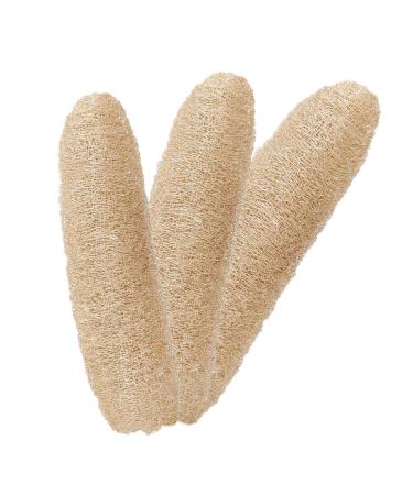 Clevoers Natural Loofah 3 pack red Luffa sponge natural sponge brush for the body natural peeling biodegradable luffa for the kitchen bathroom C: 35-45 cm