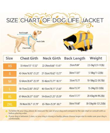 Premium Dog Life Vest & Bathing Suit - Reflective Adjustable Ripstop - XS Yellow for Small Medium & Large Dogs - Buy Online on GoSupps.com