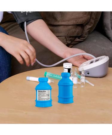Insulin Bottle Protective Cover Set | 3 Silicone Cases for Diabetics | Blue | Durable Protection Against Breakage - Buy Online on GoSupps.com