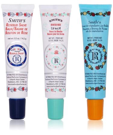 Buy Smith's Rosebud Lip Balm Trio - Bulk 3x0.5oz & 3x0.8oz | Premium Lip Gloss & Treatment for Plump Lips | International Shipping Available - Buy Online on GoSupps.com