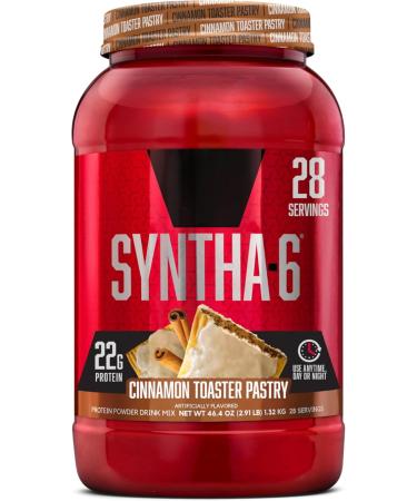 Syntha-6 Whey Protein Powder | High Protein Whey Protein Concentrate Whey Protein isolate Milk Protein Isolate & Micellar Casein | 22g Protein 10g EAAs Essential Amino Acids | 2.91LB 28 Servings (Cinnamon Toaster Pastry) Cinnamon Toaster Pastry 28 Serving