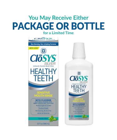 CloSYS Healthy Teeth Anti-Cavity Oral Rinse Mouthwash with Fluoride - Mint - Pack of 2 - 32 Fl Oz. - Buy Online on GoSupps.com