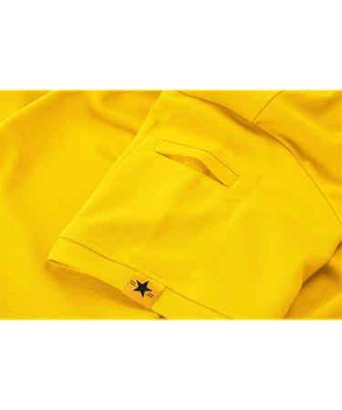 SCODI Men's Casual Polo Shirt - Short Sleeve Golf Athletic Collared Tee in Yellow (XX-Large) - Buy Online on GoSupps.com