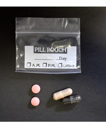 200 Piece Resealable Zipper Locking Pill Pouches | Daily AM PM Travel Medicine Organizer with Clear Write-On Labels for Vitamins & Medications - Buy Online on GoSupps.com