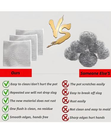 Graceful Double Stainless Steel Scrubber Double Stainless Steel Scrubber Stainless Steel Scrubber Multipurpose Wire Dishwashing Rags for Wet and Dry (10PCS) - Buy Online on GoSupps.com