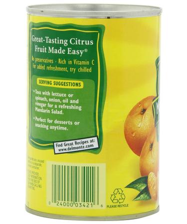 Del Monte Mandarin Oranges Whole Segments in Light Syrup 15oz - Pack of 8 - Buy Online on GoSupps.com