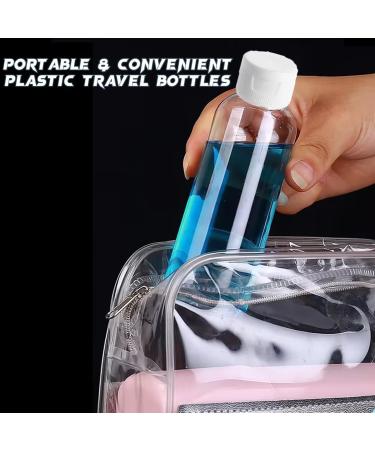 20 Pcs 100ml Plastic Travel Bottles for Toiletries Empty Refillable Transparent Containers Cosmetic Flip Cap Bottles for Toiletries Shampoo Lotions Cosmetics 4pcs Funnels and 2 Sheets Free Labels 06 - Buy Online on GoSupps.com