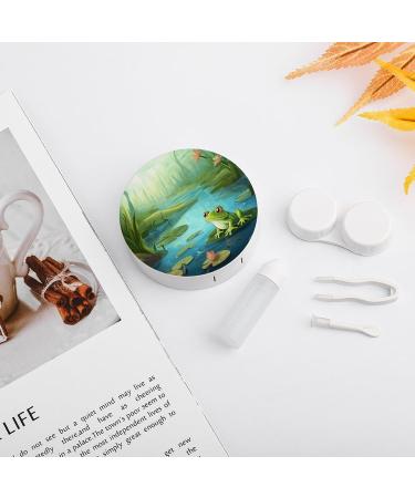 Buy Frog in a Pond Print Contact Lens Case | Plastic Contact Lens Care & Travel Box - Buy Online on GoSupps.com