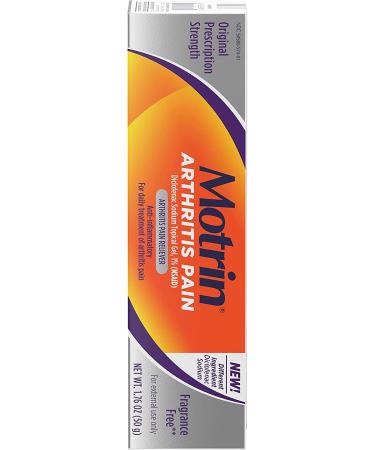 Motrin Arthritis Pain Relief Diclofenac Sodium Topical Gel 1% - Anti-Inflammatory Cream for Arthritis Pain in Hands, Wrists, Elbows, Knees, Feet & Ankles - 1.76 Oz Pack of 1 - Buy Online on GoSupps.com