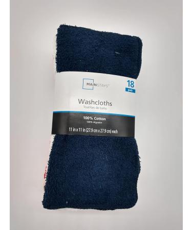 Mainstays 18 Pack Assorted Bright Cotton Terry Washcloths Rags - Thin & Absorbent - Buy Online on GoSupps.com