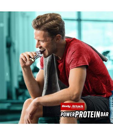 Body Attack Caramel Toffee Protein Bar - 24 x 35g - Low Fat High Protein Vitamins & L-Carnitine - Made in Germany - Buy Online on GoSupps.com