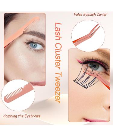 3 Styles Eyelash Tweezers Set Stainless Steel Eyebrow Tweezers Eyelash Curler Eyelash Applicator Tool Eyelash Tweezers Suitable for Beginners Girls and Makeup Artist Gold - Buy Online on GoSupps.com
