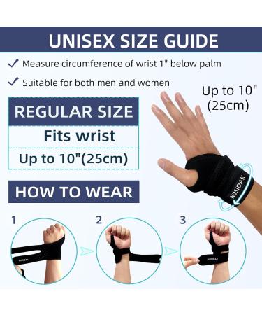 Premium Wrist Brace for TFCC Tears & Ulnar Sided Pain | DRUJ Instability Support | Tendonitis & Arthritis Relief | Carpal Tunnel Wrist Wrap - Right Hand Black - Buy Online on GoSupps.com