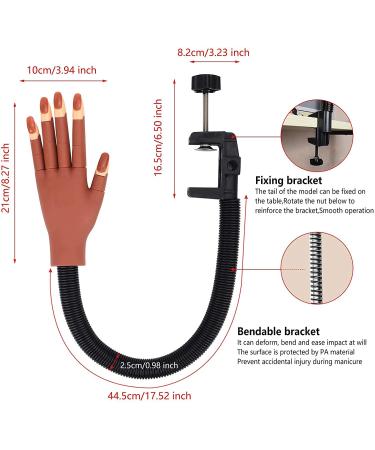 Nail Practice Hand for Acrylic Nails - Adjustable False Nail Training Mannequin with Full Cover Tips and Accessories - Buy Online on GoSupps.com