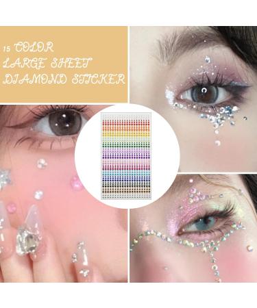 1390 PCS Face Jewels Set - Skin-Friendly Rhinestones for Festivals & Daily Makeup | Self-Adhesive Glitter Kit with Tweezer - Buy Online on GoSupps.com