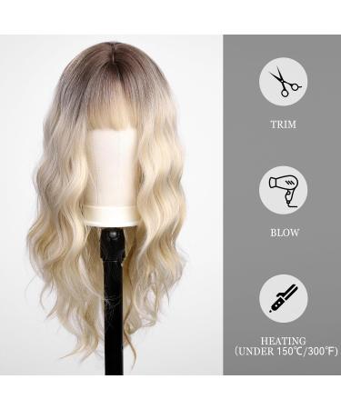 Haircube Gold Blonde Highlighted Long Curly Wig with Pony - Natural Heat-Resistant Synthetic Hairstyle for Fashionable Looks - Buy Online on GoSupps.com