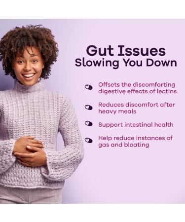 Lectin Defense by GoBiotix - Supports Intestinal Health and Immune System - Digestive Enzyme Supplement for Men and Women - Non-GMO & Gluten Free - 60 Caps - Buy Online on GoSupps.com