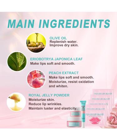 Peach Lip Balm Set - Lip Masks with Peach Extract - Lip Scrub Lip Scrub Bubble Lip Balm and Lip Mask - Lip Care for Women - Lip Repair Care Set as Gift Set on The Festival - Buy Online on GoSupps.com