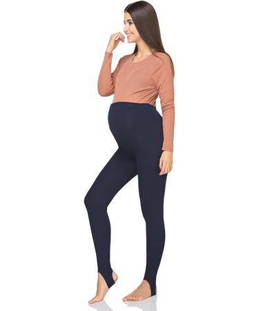 FUTURO FASHION Maternity Fleece Lined Leggings - Comfortable Pregnancy Over Bump Belly Support - High Waisted Stretchy Pants - Navy - Size 8-22 UK - Buy Online on GoSupps.com