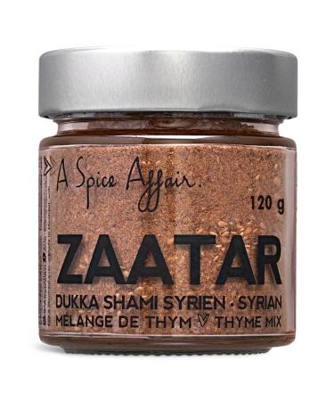 A Spice Affair's Zaatar Syrian Dukka 120 g (4.2 Oz) - Zaatar Spice Blend, Zaatar Seasoning 3.52 Ounce (Pack of 1)