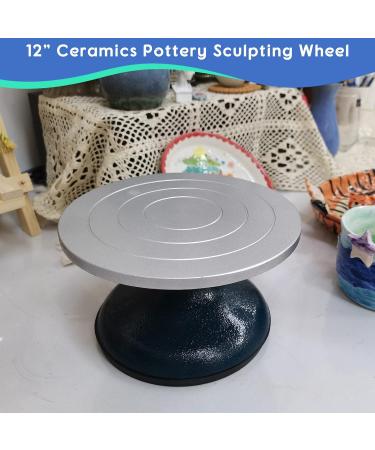 NATGAI Sculpting Wheel 12 Diameter | Heavy Duty All Metal Construction & Sculptor Turntable with Ball Bearings for Art Pottery - Buy Online on GoSupps.com