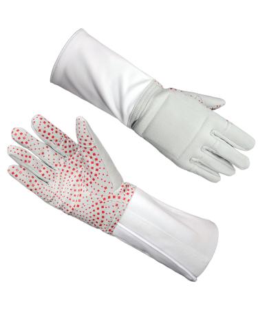 ThreeWOT Professional Washable Fencing Glove with Silicone Non-Slip Particles,Fencing Gloves for Foil Epee and Sabre 8.5.