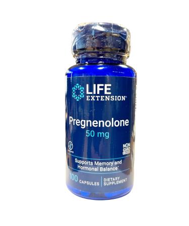 Tudor Life Extension Pregnenolone 50 mg GMO-free gluten-free 100 gels