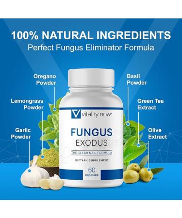 Vitality Now Fungus Exodus - 60 Capsules for Healthier Feet | Premium Formula - Buy Online on GoSupps.com
